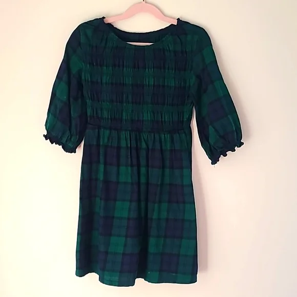 Old Navy girls plaid dress size medium worn twice